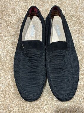 Stacey Adams Men's Black Knit Slip-On Loafers
